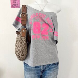 y2k off the shoulder athletic dept NYC 82 tee